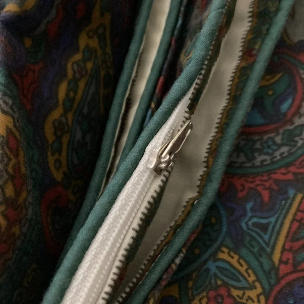 Duvet Cover, Reversible, Queen Size, Paisley, Zipper Closure, Boho Styling